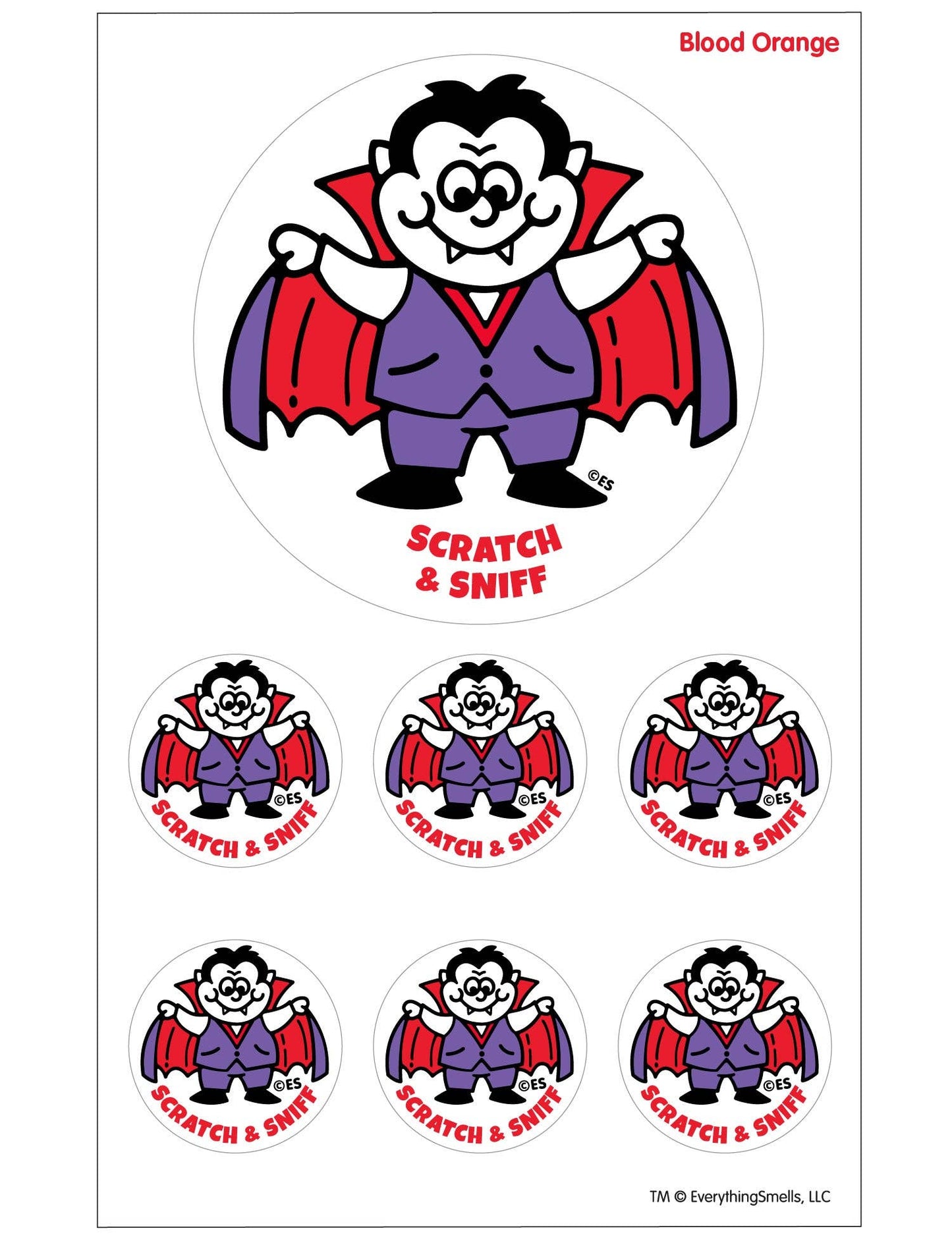 Blood Orange Vampire- Scratch & Sniff Stickers