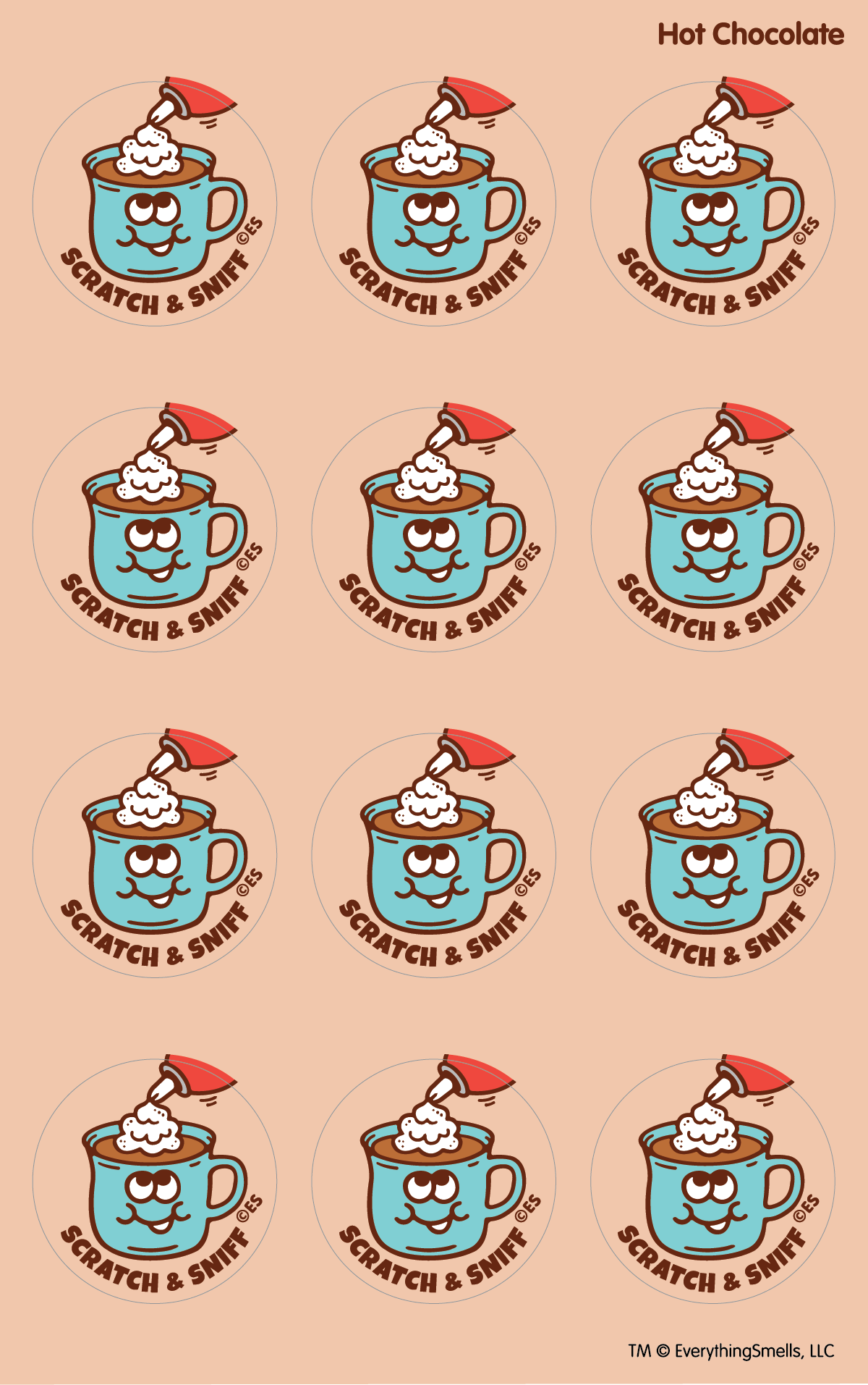 Hot Chocolate EverythingSmells Scratch & Sniff Stickers