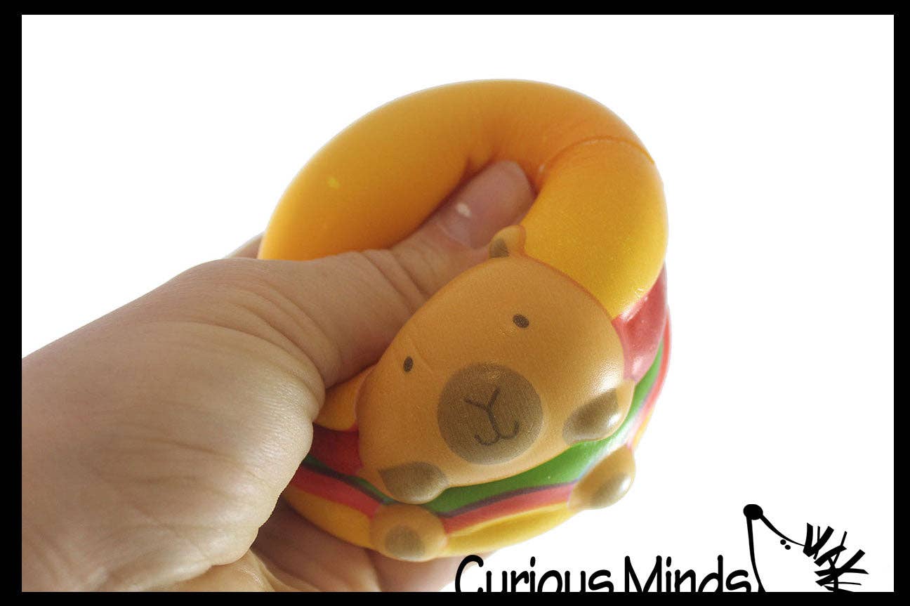 Capybara Food Slow Rise Sensory Squishy Toy - Memory Foam Spongy Stress Fidget Ball