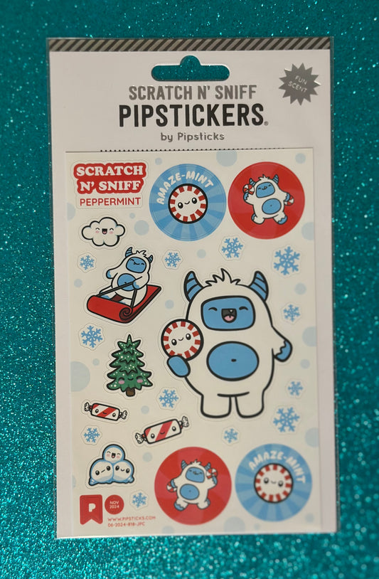 Playful Yeti Scratch 'n Sniff Stickers by Pipstickers!