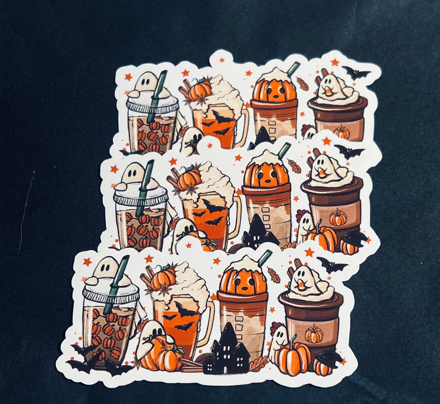 Boo Spooky Cute Fall Latte Vinyl Sticker