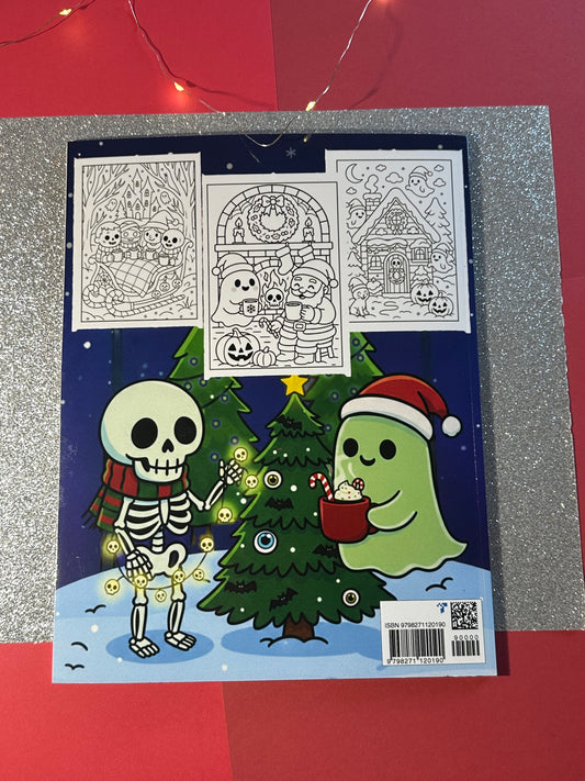 Merry & Fright: A Spooky Cute Christmas Coloring Book | 30 Haunted Holiday Themed Scenes | Festive & Merry, Not too Scary!