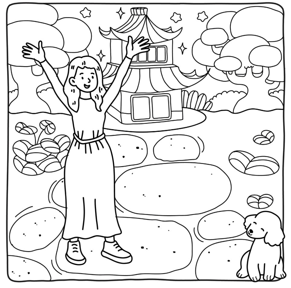 Japan in Autumn-A Cozy Fall Coloring Book | 30 Hand-Drawn Scenes with Girls on Holiday