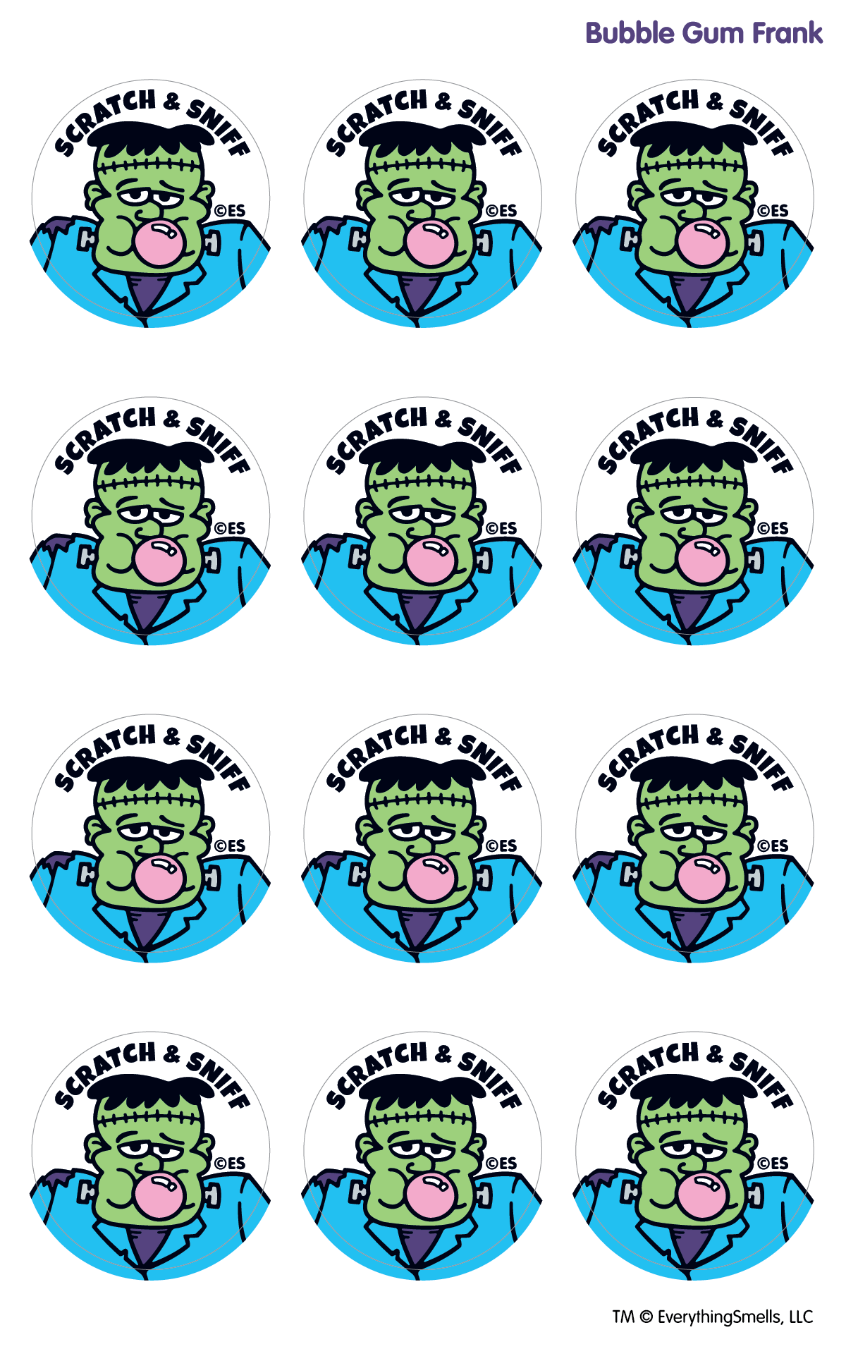 Franken Bubble - Scratch & Sniff Stickers