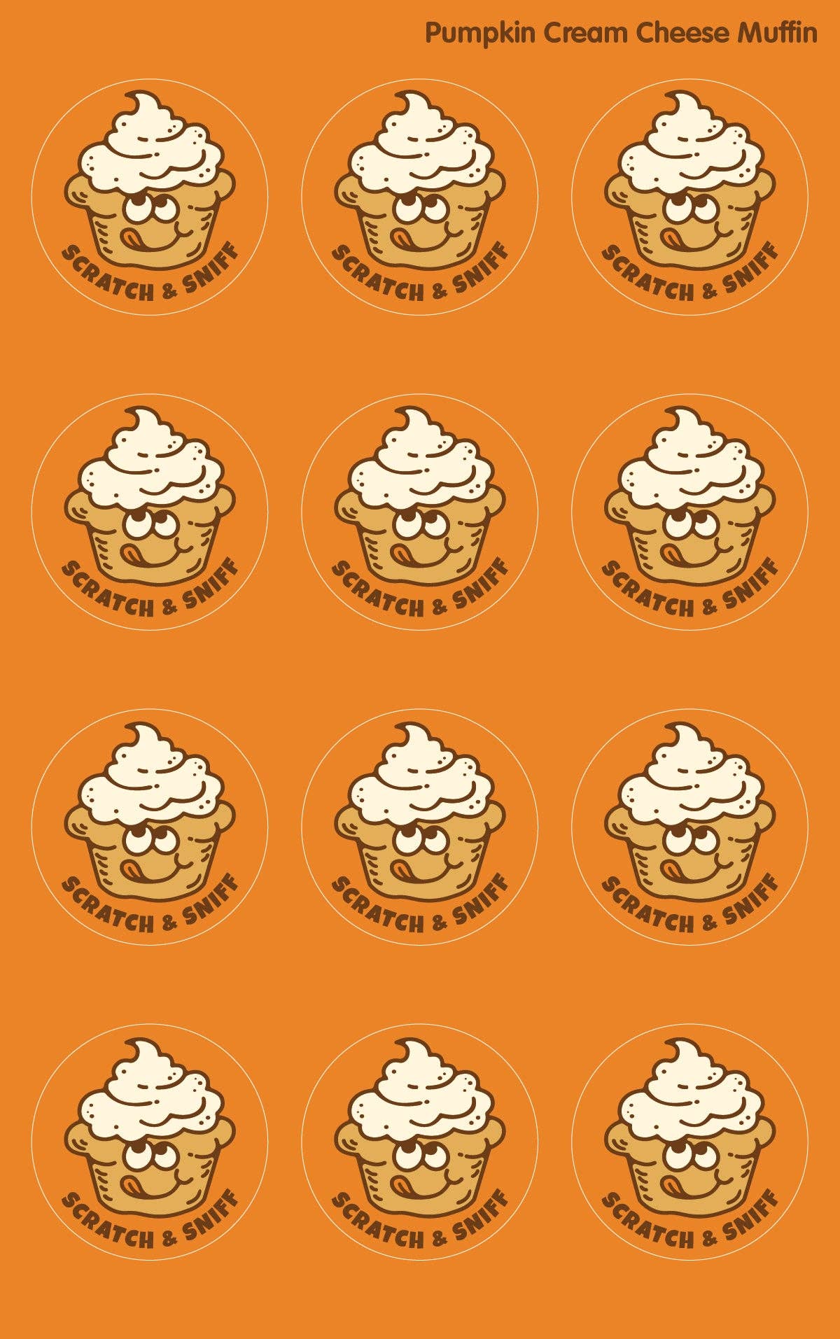 Pumpkin Muffin- Scratch & Sniff Stickers