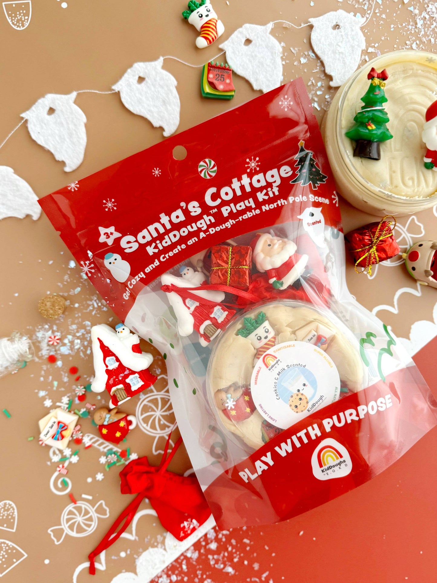 Santa's Cottage KidDough Play Kit- Sensory Hands-On Non-Toxic for ages 3 and up!