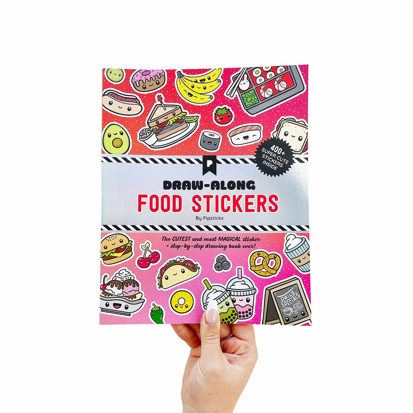 PipSticks Draw-Along Kawaii Style Food Sticker Book