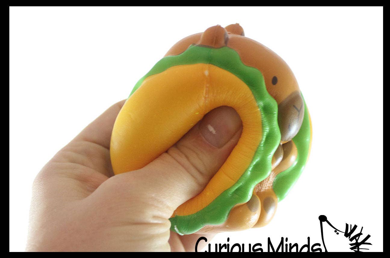 Capybara Food Slow Rise Sensory Squishy Toy - Memory Foam Spongy Stress Fidget Ball