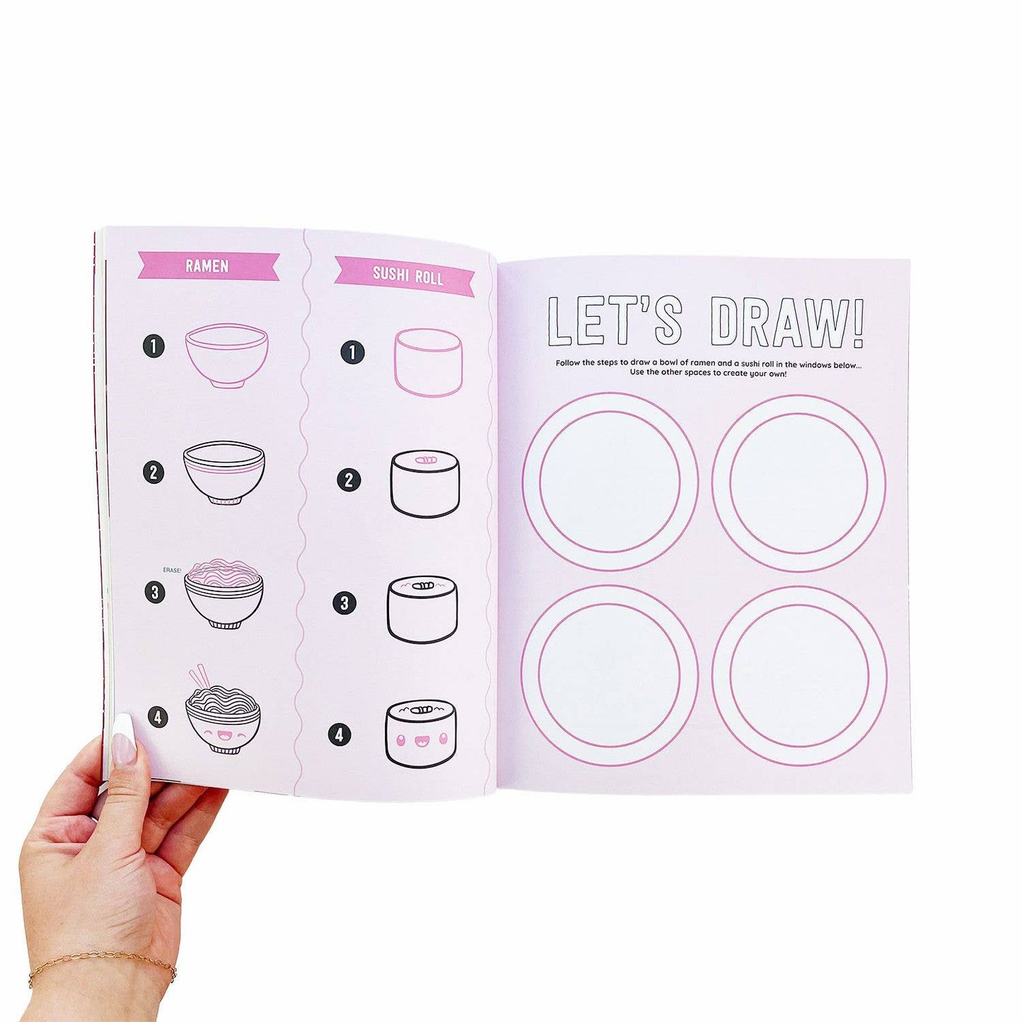 PipSticks Draw-Along Kawaii Style Food Sticker Book