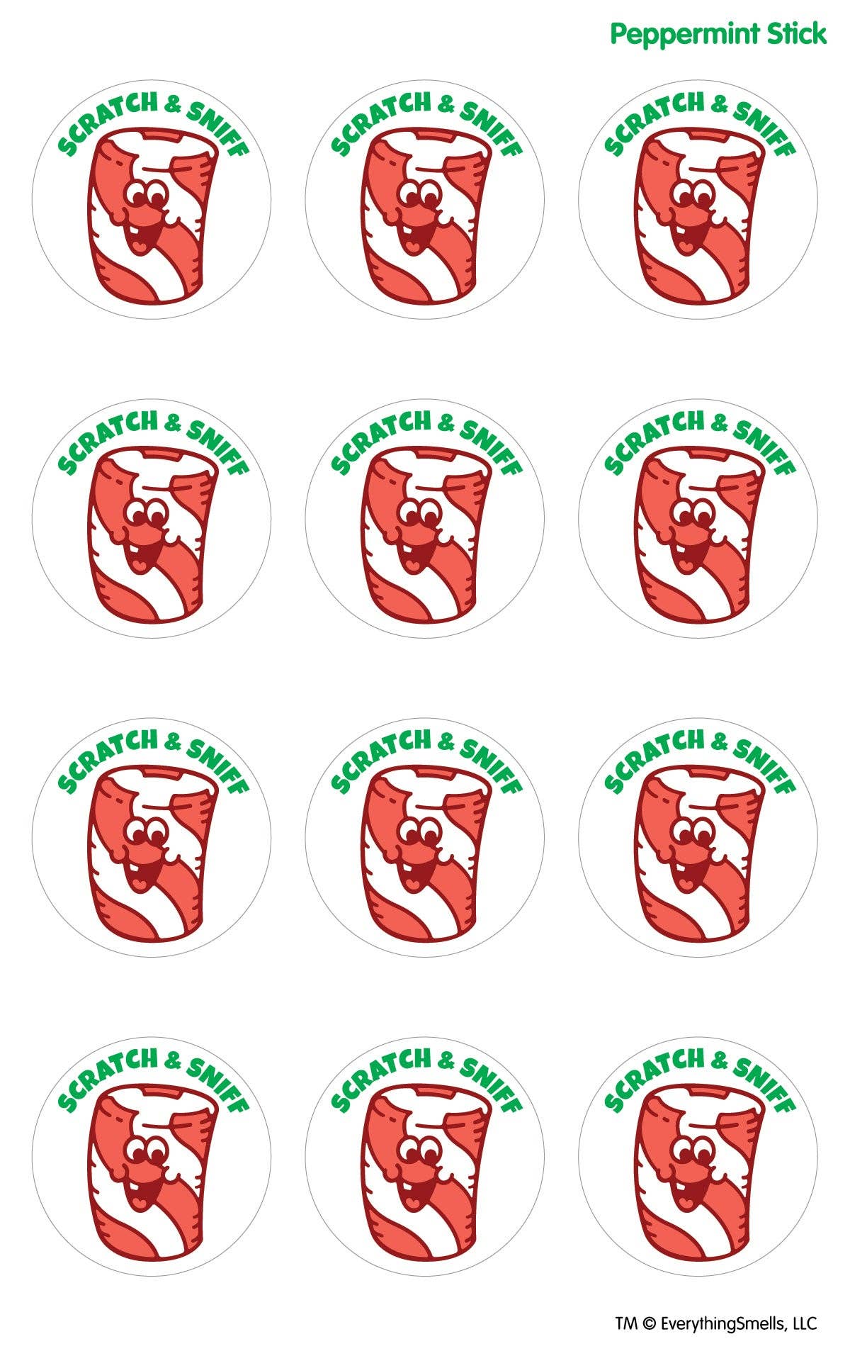 Peppermint Stick EverythingSmells Scratch & Sniff Stickers