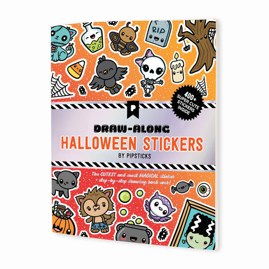 Draw-Along Kawaii Halloween Themed Sticker Book by Pipstickers!