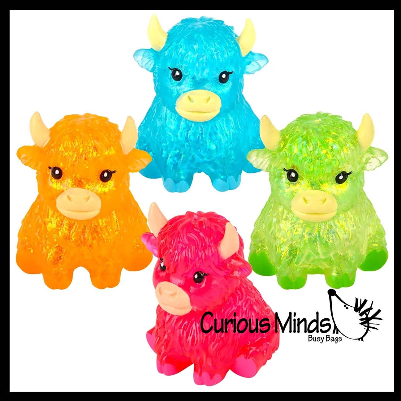 Highland Cow- Thick Glue/Gel Syrup Molasses Stretch Ball Sensory Toy! Ultra Squishy and Moldable Slow Rise Relaxing Fidget Stress Toy