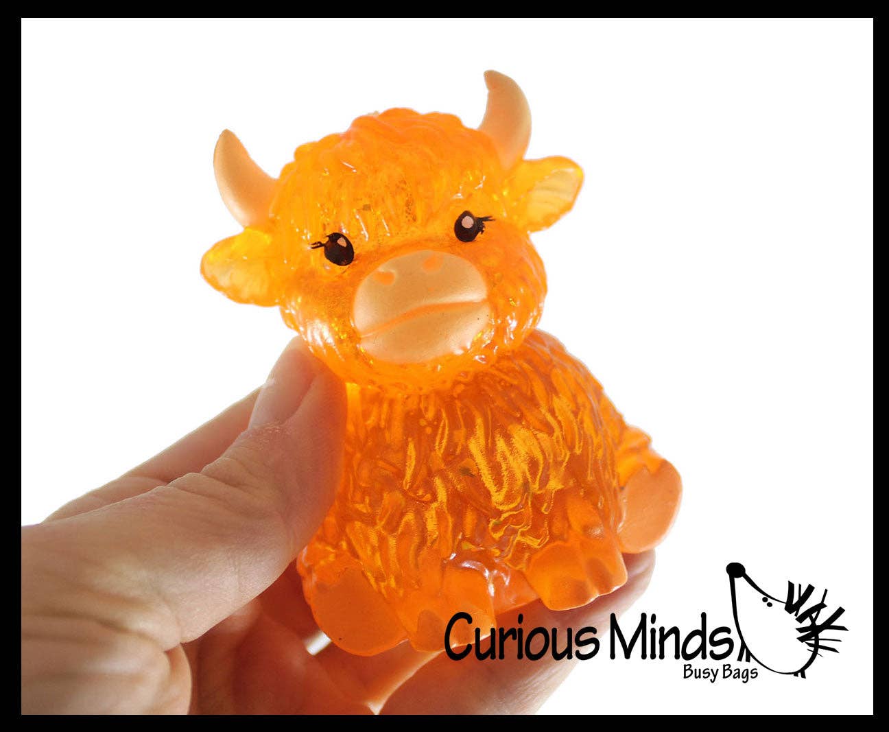 Highland Cow- Thick Glue/Gel Syrup Molasses Stretch Ball Sensory Toy! Ultra Squishy and Moldable Slow Rise Relaxing Fidget Stress Toy