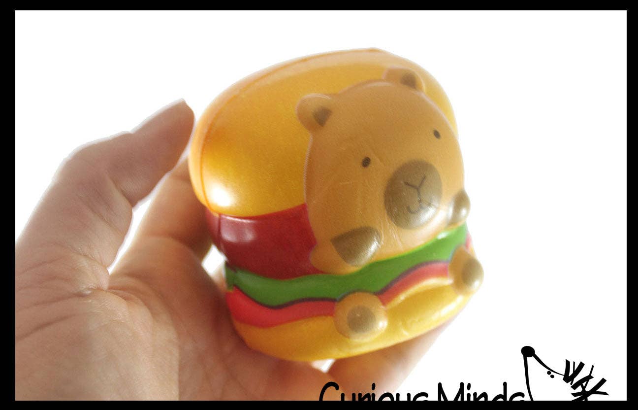 Capybara Food Slow Rise Sensory Squishy Toy - Memory Foam Spongy Stress Fidget Ball