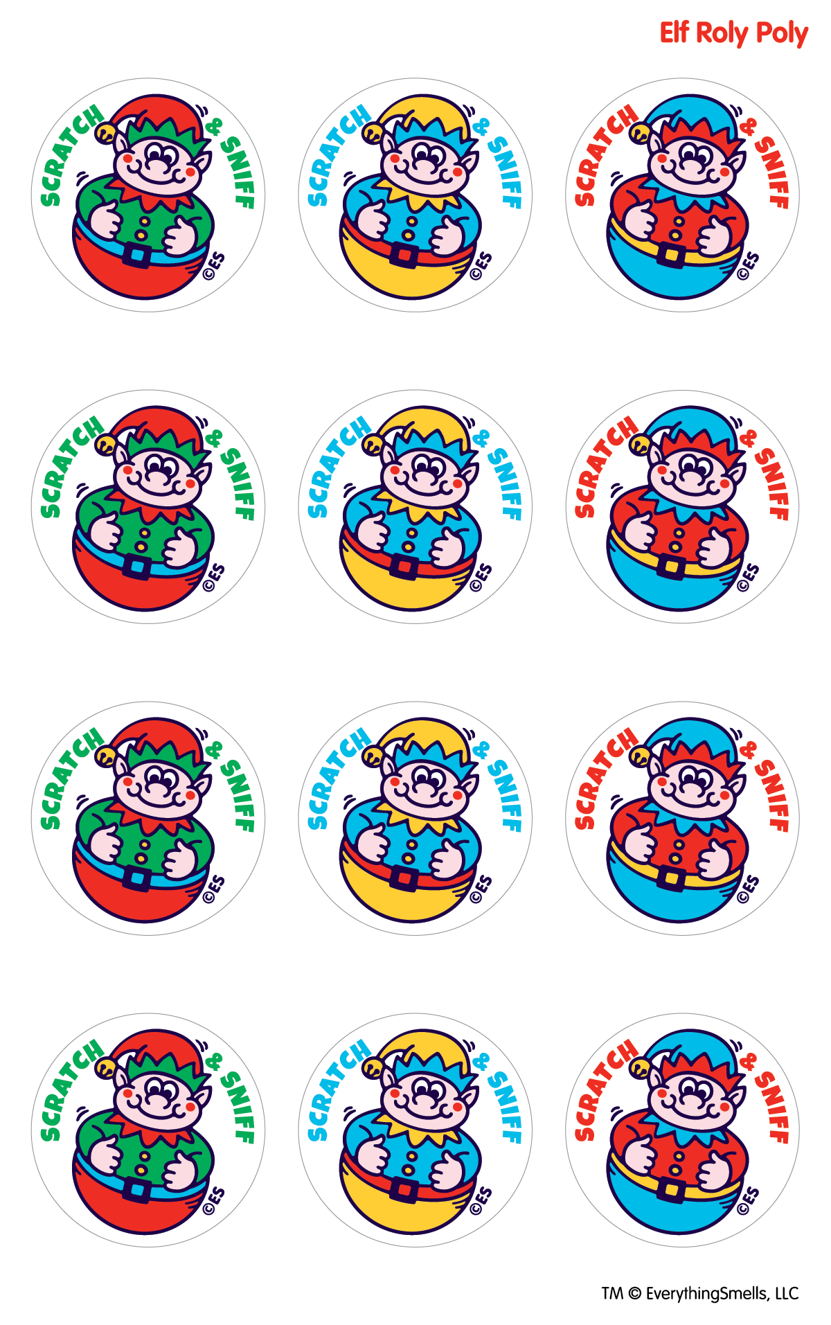 Sugarplum Elves EverythingSmells Scratch & Sniff Stickers