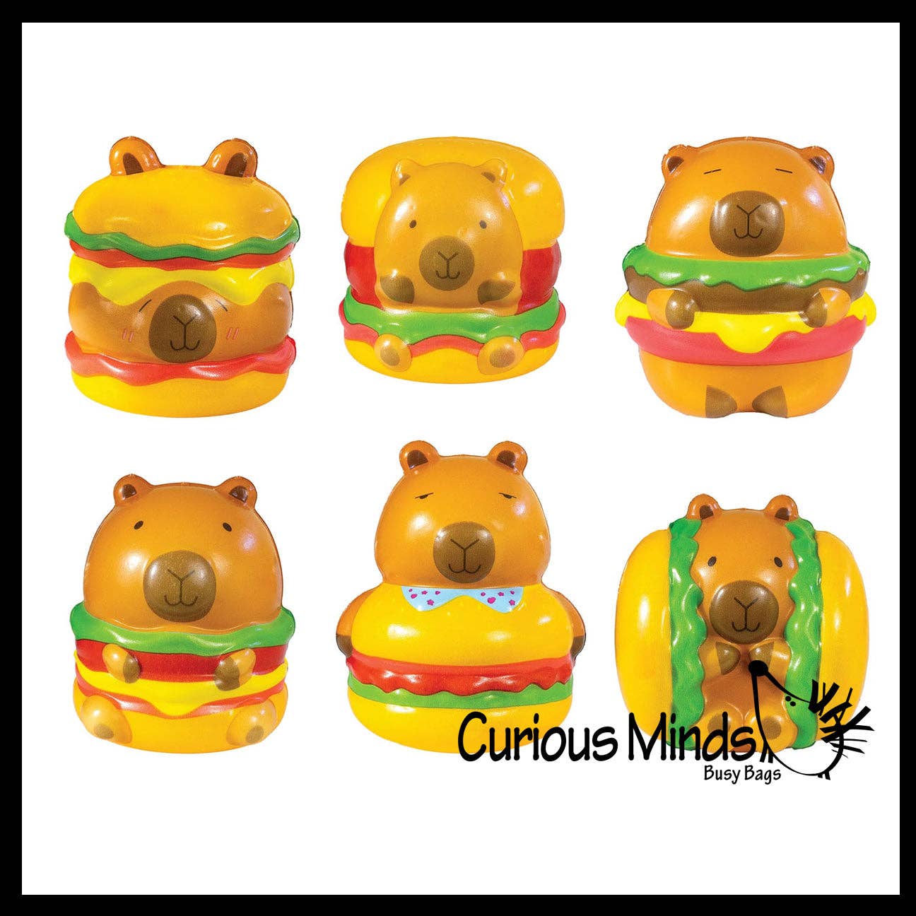 Capybara Food Slow Rise Sensory Squishy Toy - Memory Foam Spongy Stress Fidget Ball