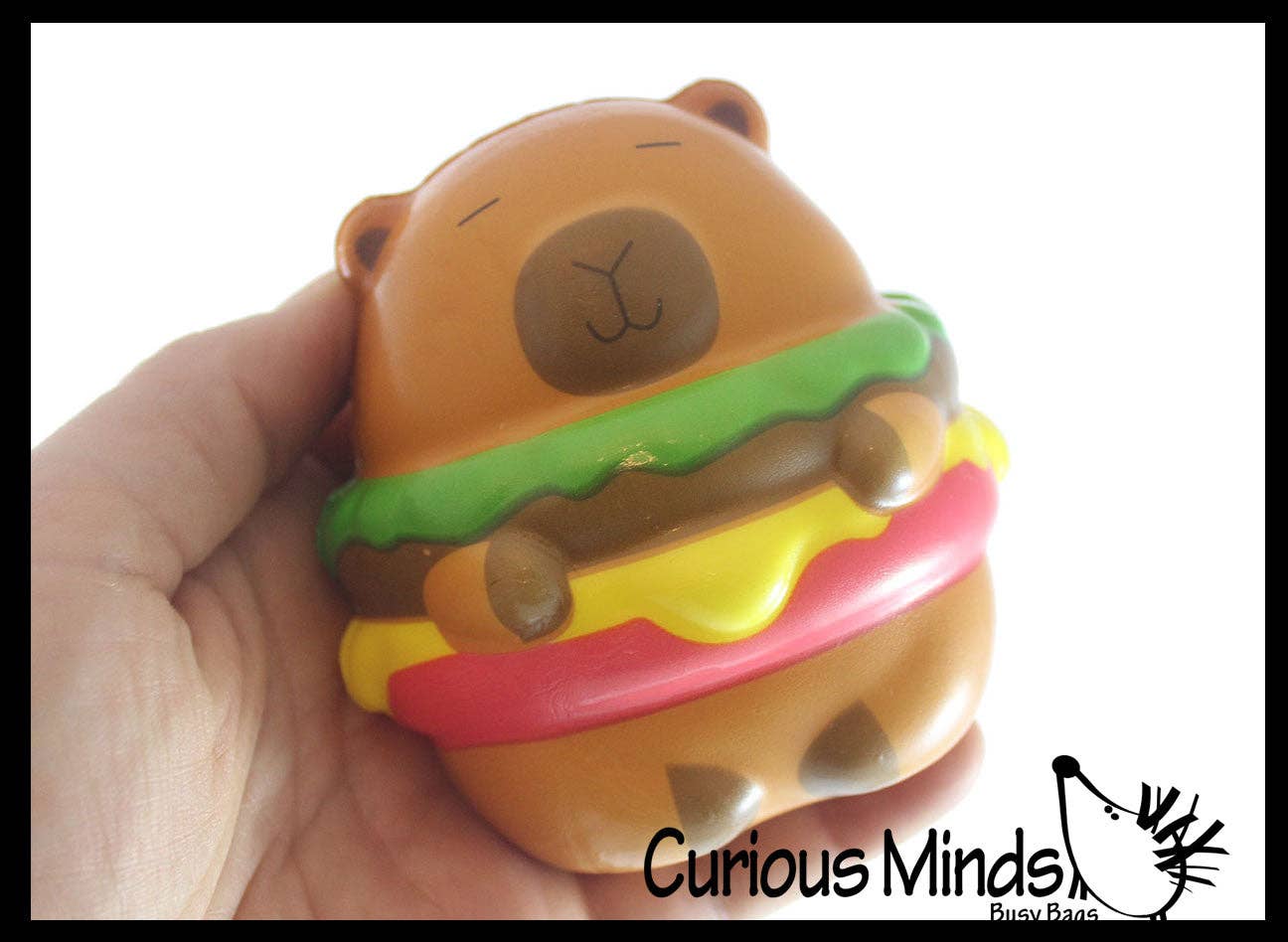 Capybara Food Slow Rise Sensory Squishy Toy - Memory Foam Spongy Stress Fidget Ball