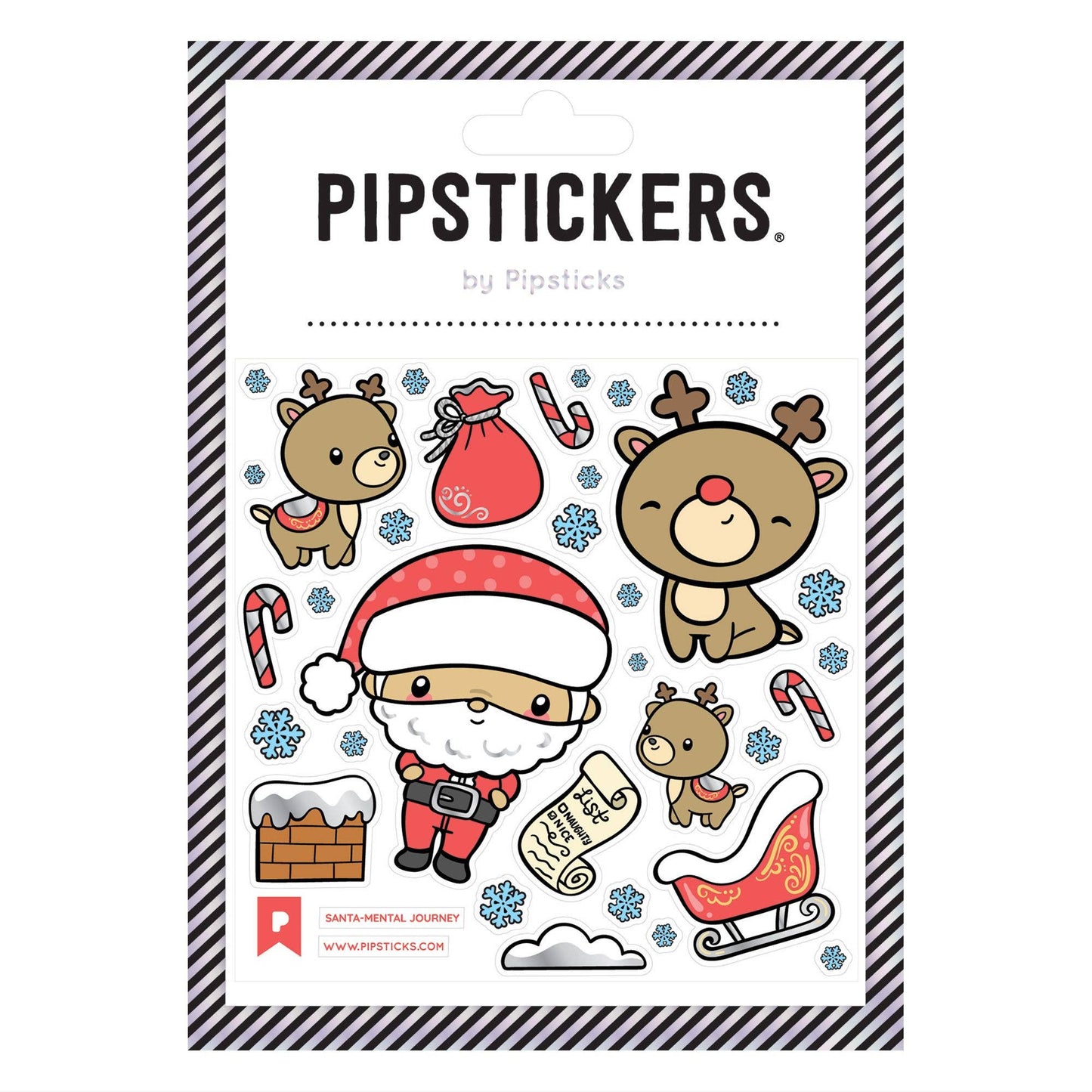 Santa-mental Journey- Pipsticks Stickers!