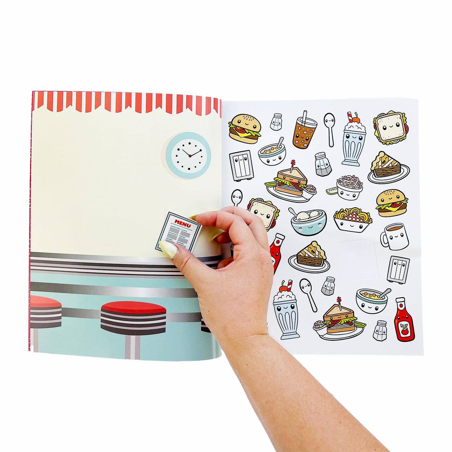 PipSticks Draw-Along Kawaii Style Food Sticker Book