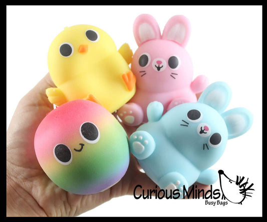 Easter Themed Creamy Doh Filled Squeeze Sensory Stress Balls- Perfect for Easter Baskets!