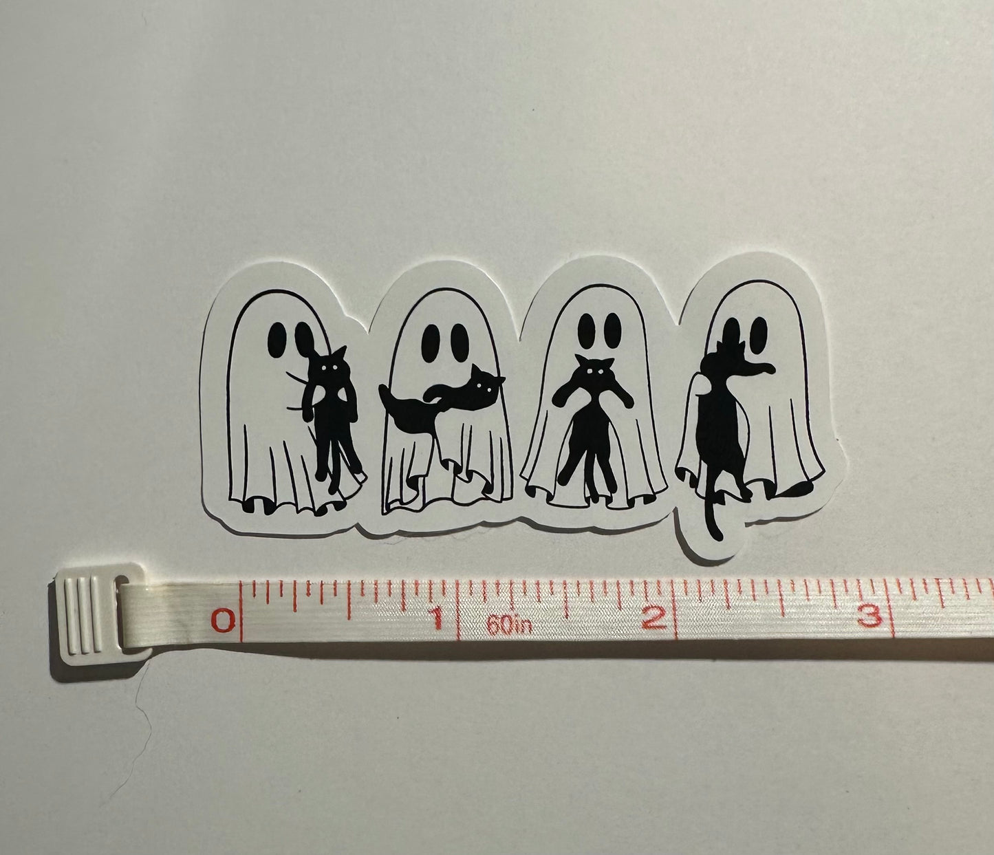 Ghost with Cats Vinyl Sticker
