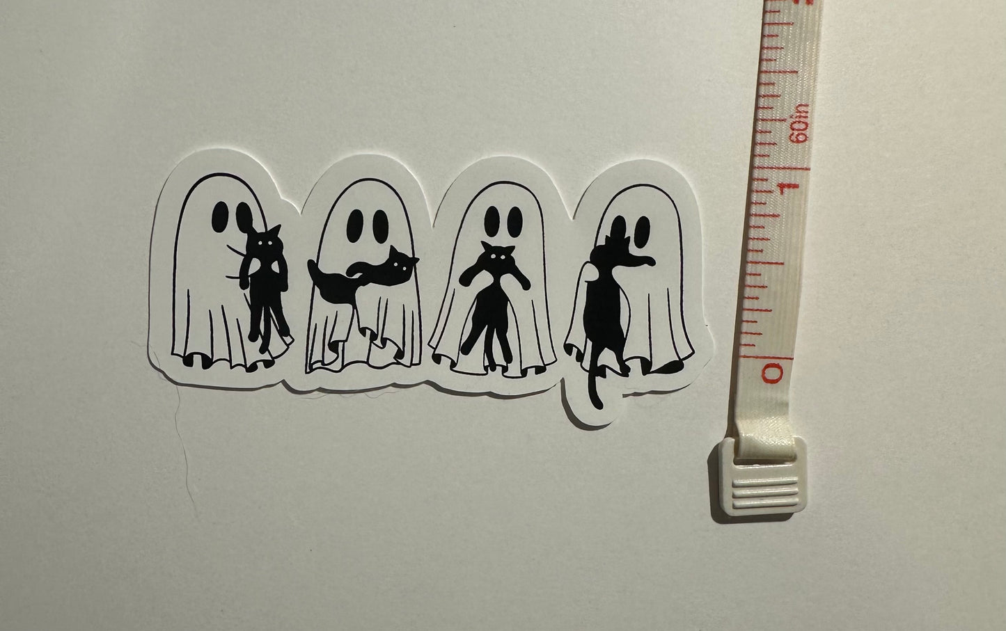 Ghost with Cats Vinyl Sticker