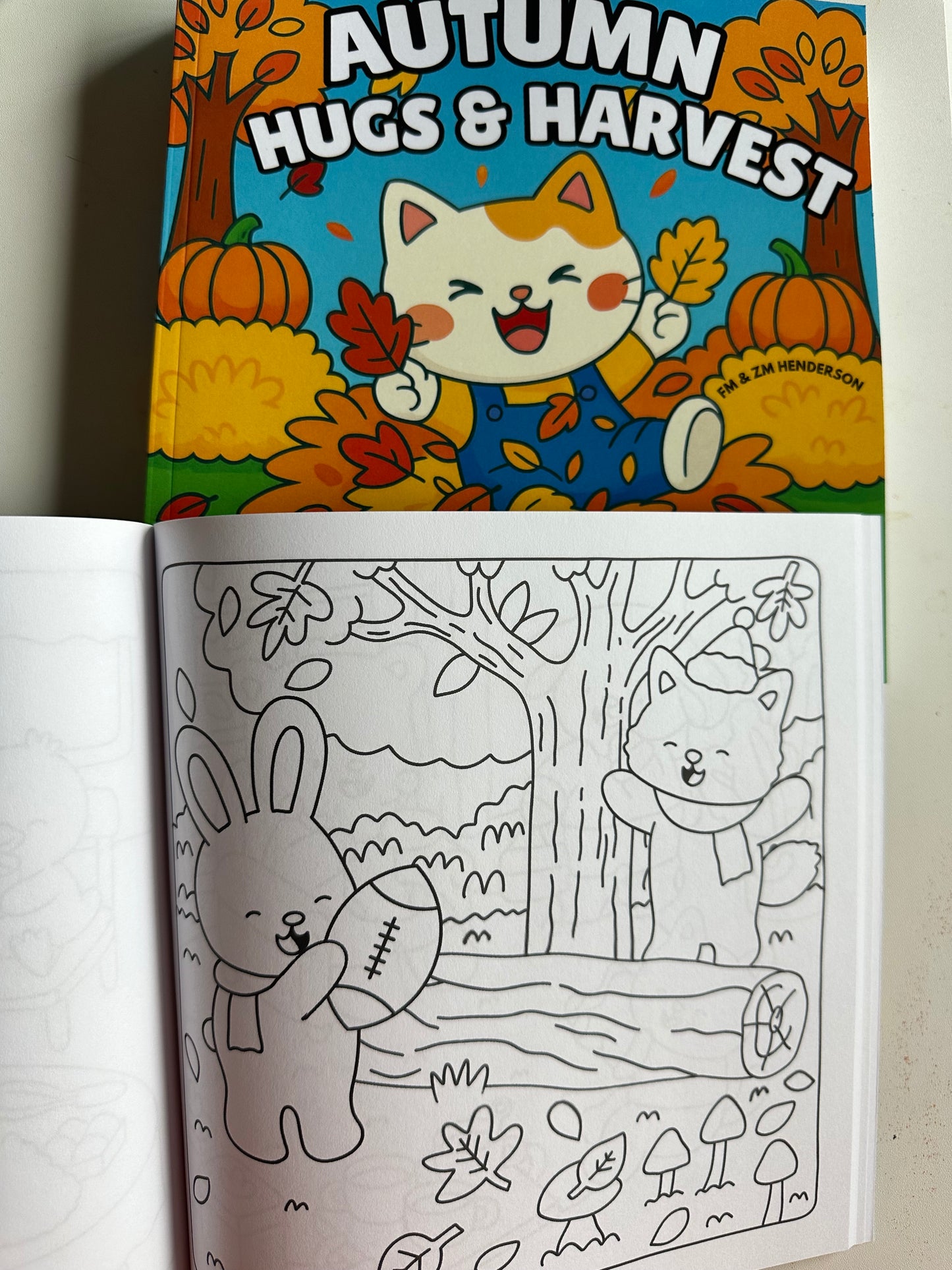 Autumn Hugs & Harvest: Coloring Book for All Ages!