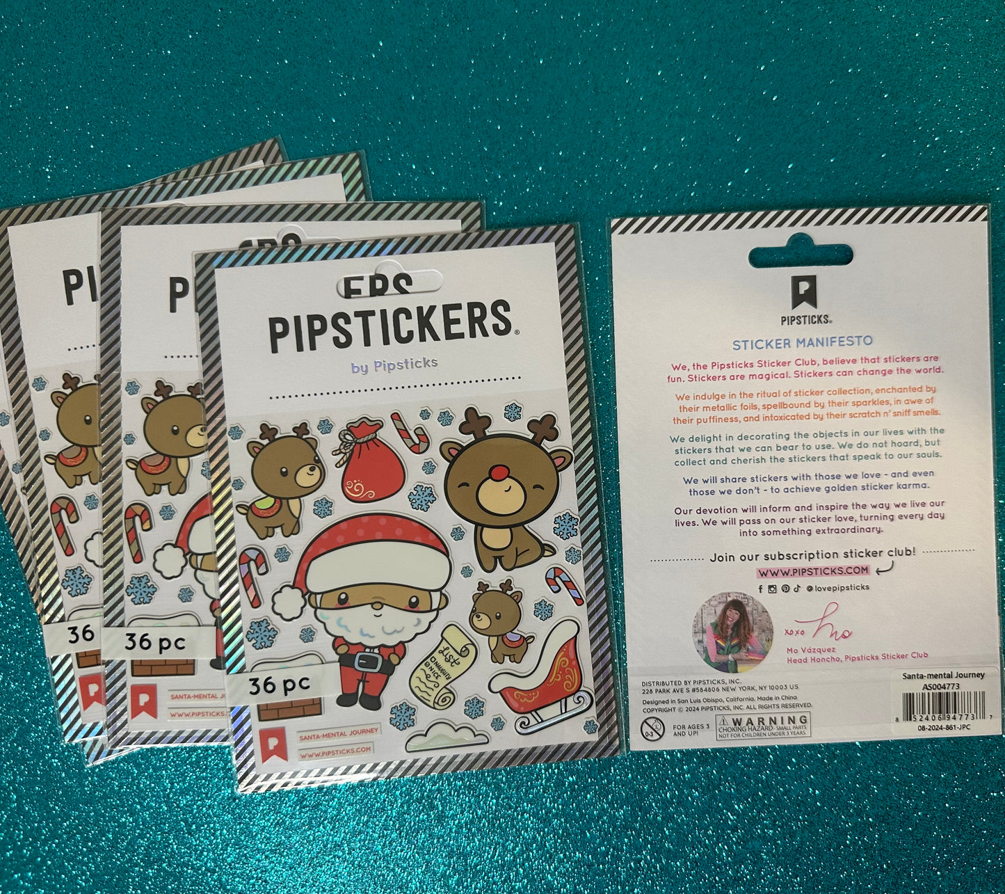 Santa-mental Journey- Pipsticks Stickers!