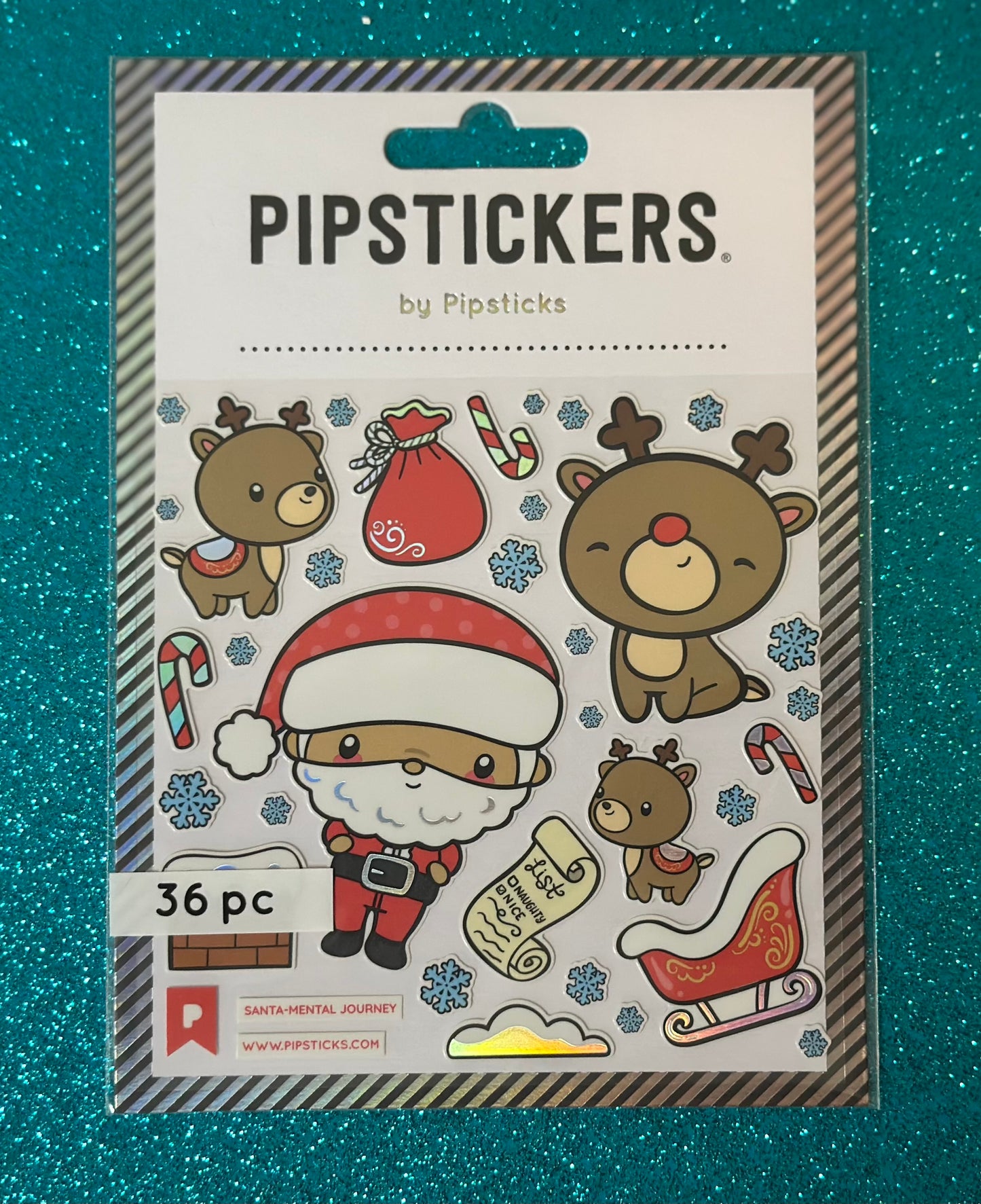 Santa-mental Journey- Pipsticks Stickers!