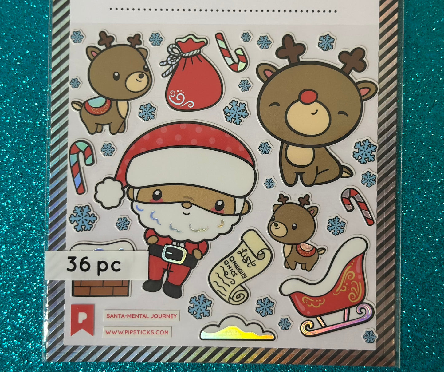 Santa-mental Journey- Pipsticks Stickers!