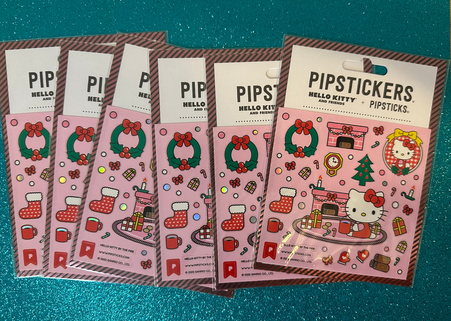 Hello Kitty By The Fire- Cozy, Comfy Fireplace Stickers with Hello Kitty!