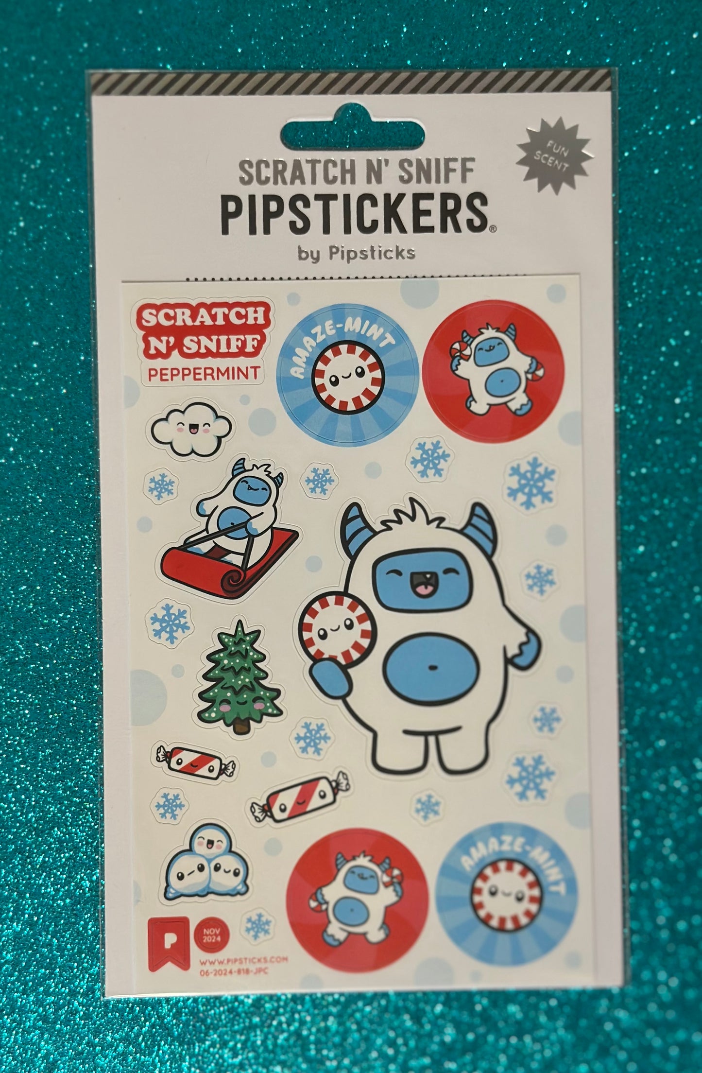 Playful Yeti Scratch 'n Sniff Stickers by Pipstickers!
