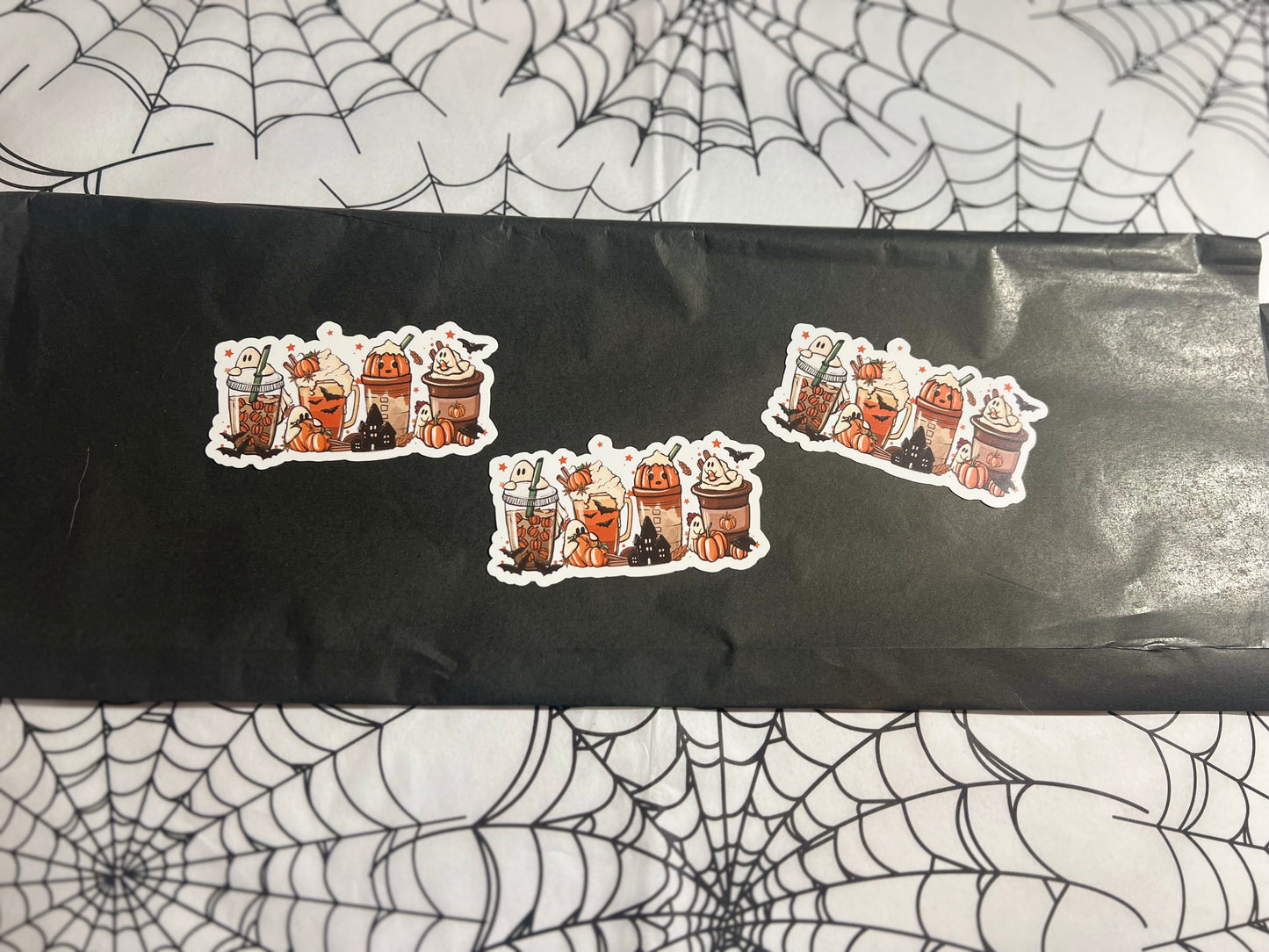 Boo Spooky Cute  Fall Latte Vinyl Sticker