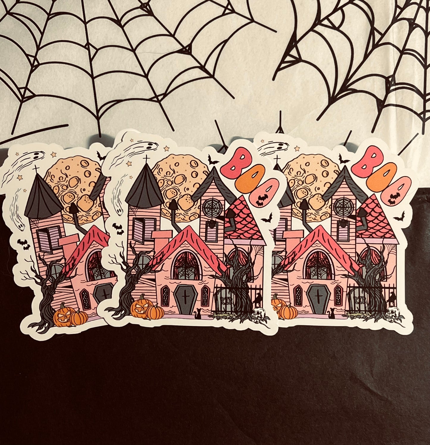 Boo Spooky House Vinyl Sticker