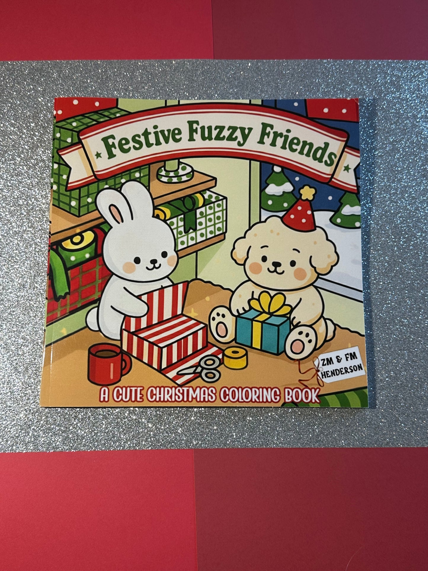 Christmas Coloring Book for Kids, Teens, & Adults- Festive Fuzzy Friends
