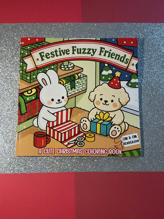 Christmas Coloring Book for Kids, Teens, & Adults- Festive Fuzzy Friends