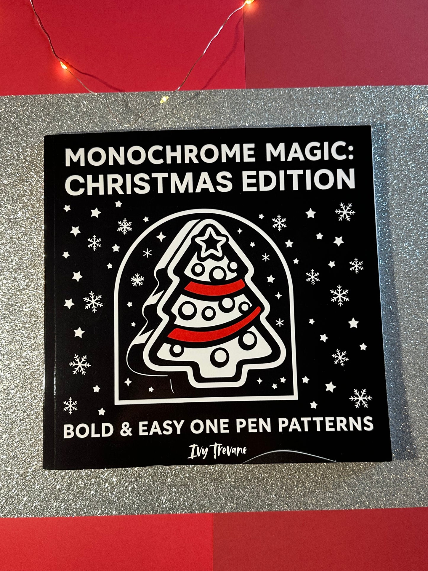 Monochrome Magic Christmas Edition: Bold and Easy One Pen Patterns | 50 Holiday Themed Hand-Drawn Images Ready to Color | Festive Designs for Relaxation and Stress Relief for Kids, Teens, and Adults
