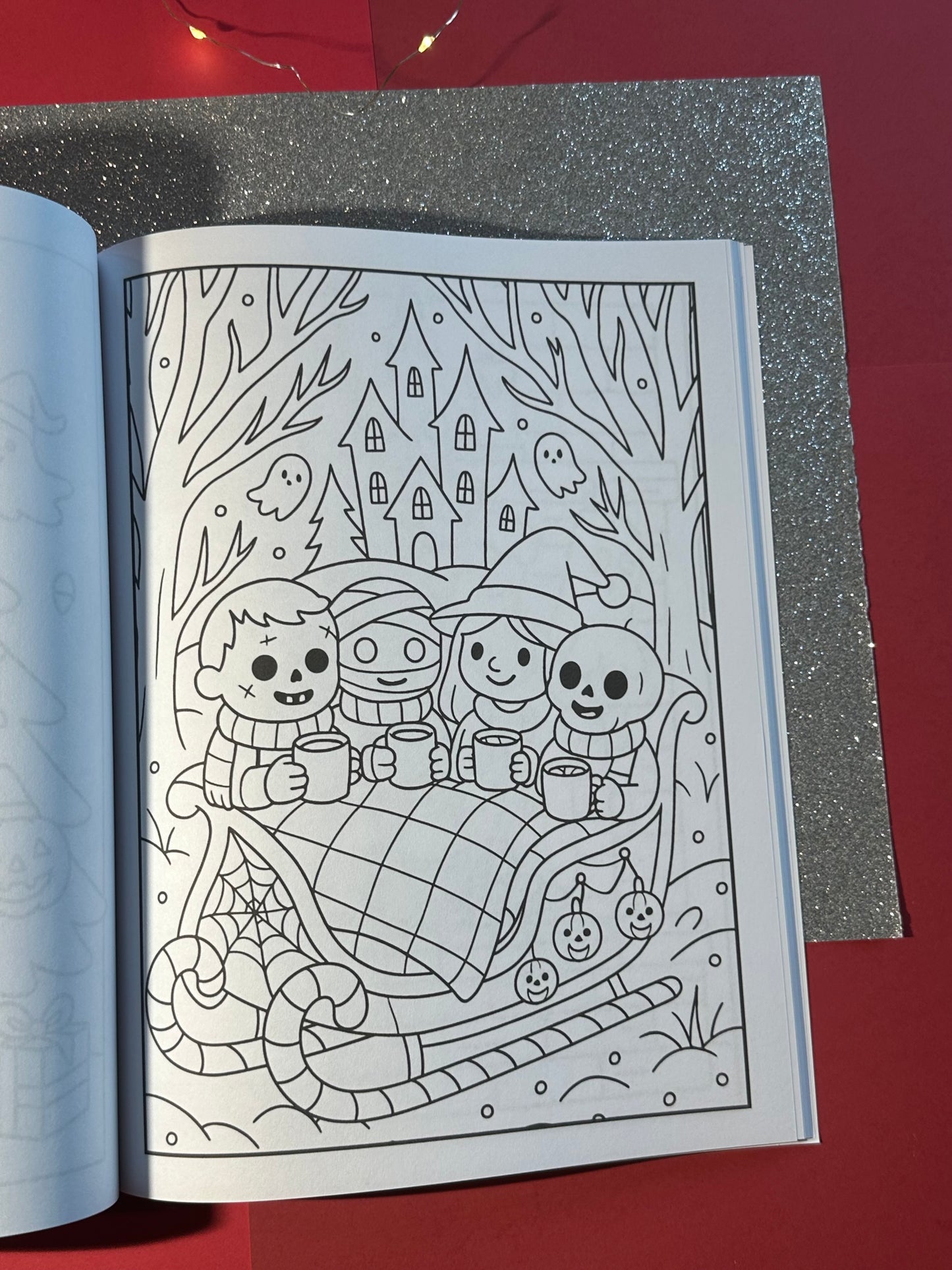 Merry & Fright: A Spooky Cute Christmas Coloring Book | 30 Haunted Holiday Themed Scenes | Festive & Merry, Not too Scary!