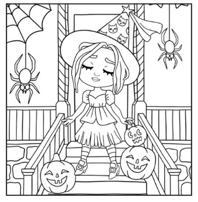 A Witchy Halloween Coloring Book for Kids, Teens, & Adults