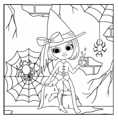 A Witchy Halloween Coloring Book for Kids, Teens, & Adults