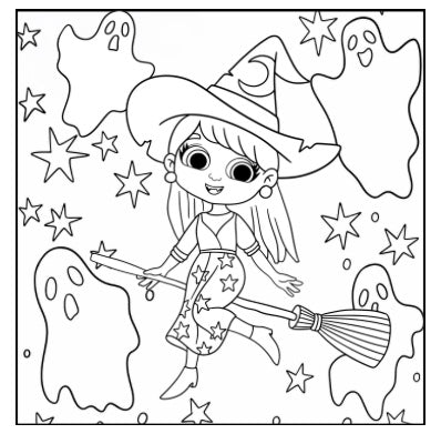 A Witchy Halloween Coloring Book for Kids, Teens, & Adults