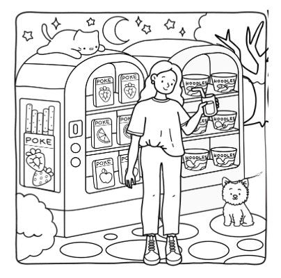 Japan in Autumn-A Cozy Fall Coloring Book | 30 Hand-Drawn Scenes with Girls on Holiday