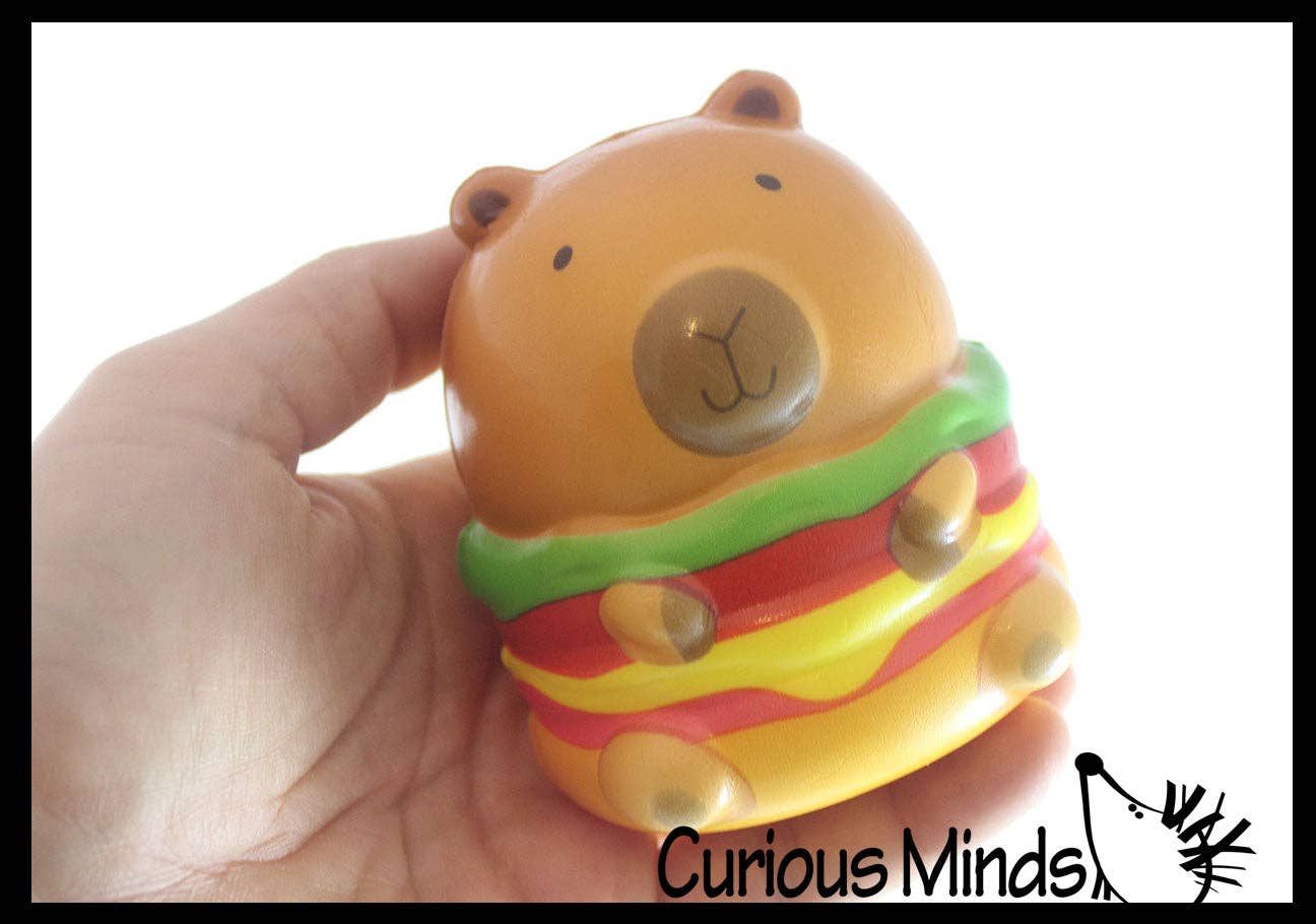Capybara Food Slow Rise Sensory Squishy Toy - Memory Foam Spongy Stress Fidget Ball