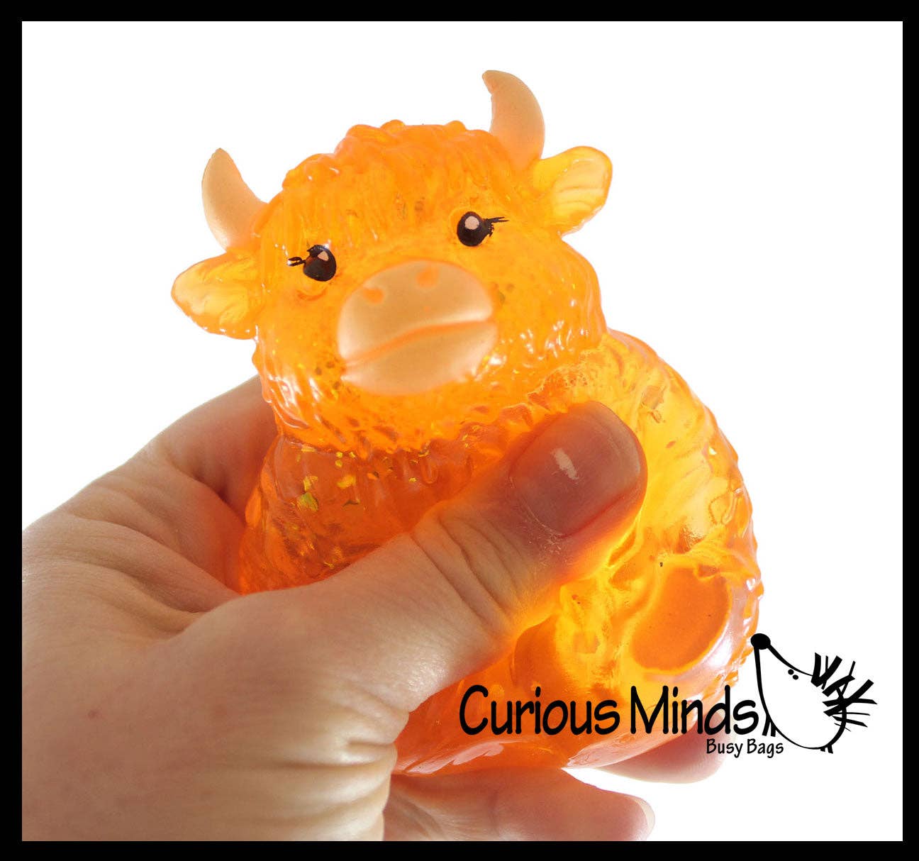 Highland Cow- Thick Glue/Gel Syrup Molasses Stretch Ball Sensory Toy! Ultra Squishy and Moldable Slow Rise Relaxing Fidget Stress Toy