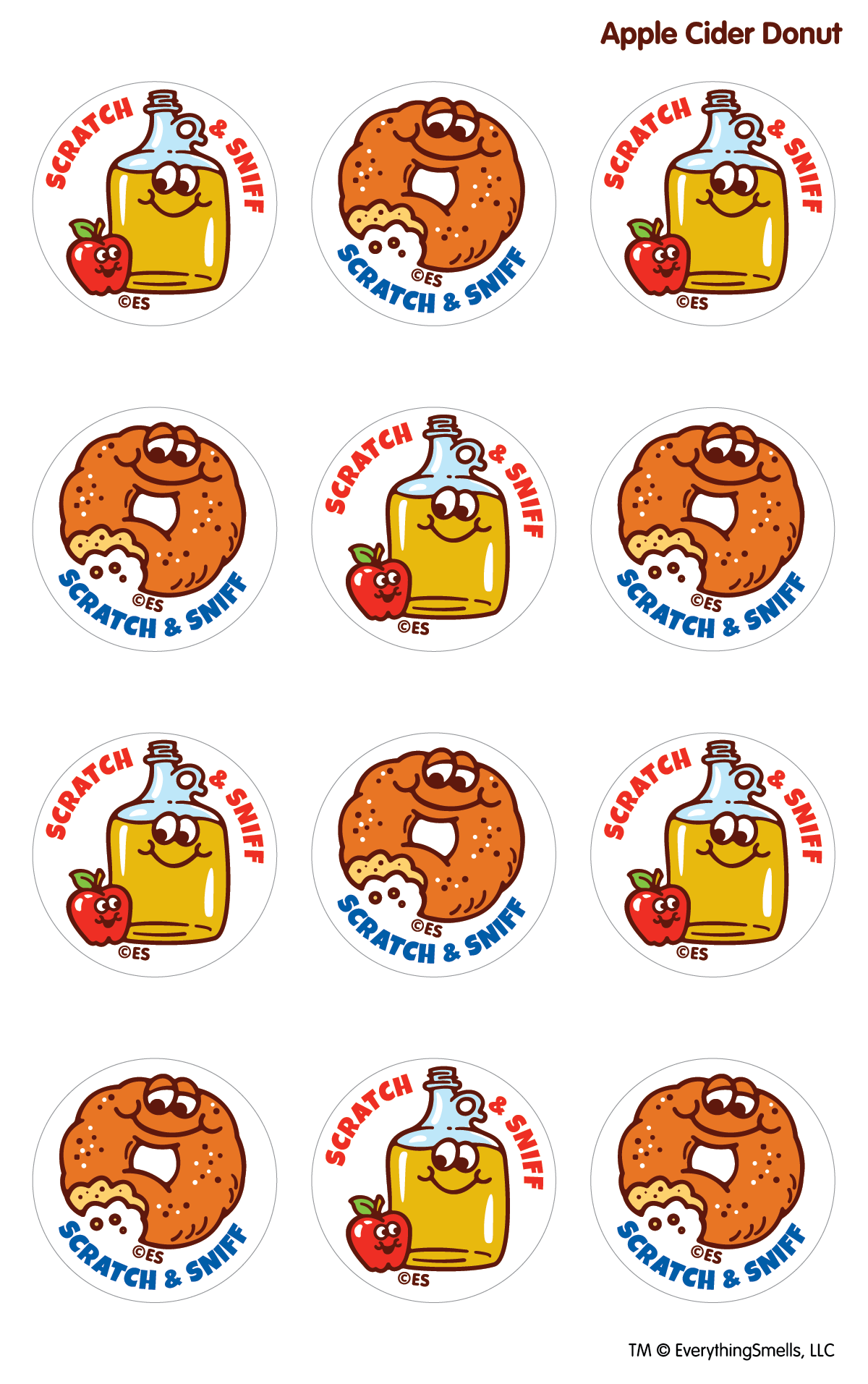Apple Cider & Donut - Scratch & Sniff Stickers