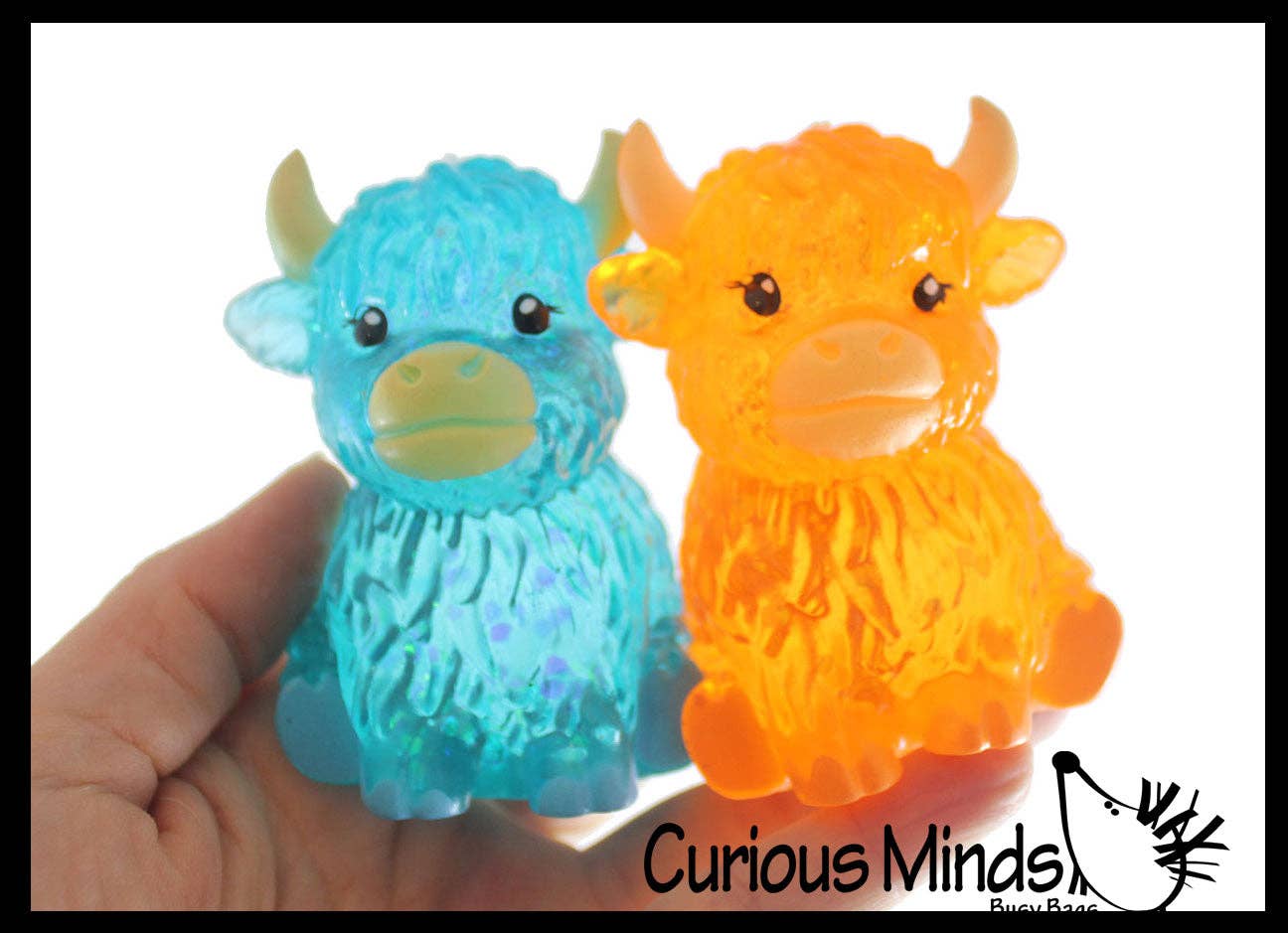Highland Cow- Thick Glue/Gel Syrup Molasses Stretch Ball Sensory Toy! Ultra Squishy and Moldable Slow Rise Relaxing Fidget Stress Toy