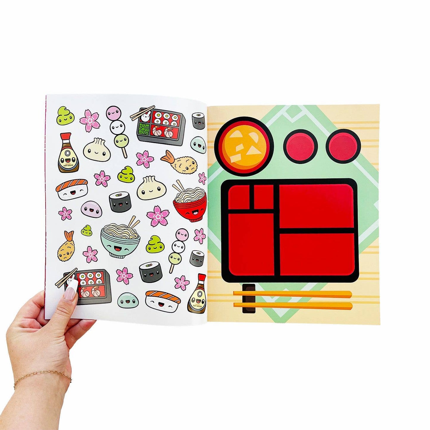 PipSticks Draw-Along Kawaii Style Food Sticker Book