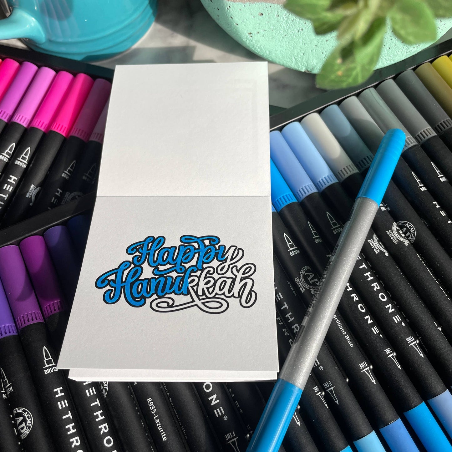 Happy Hanukkah- Easy Tear Mini Coloring Book for Adult