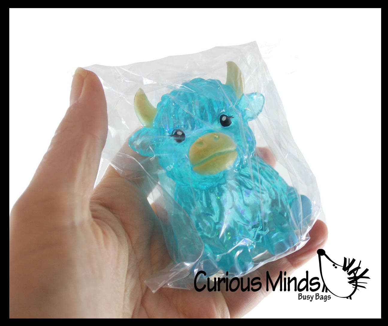 Highland Cow- Thick Glue/Gel Syrup Molasses Stretch Ball Sensory Toy! Ultra Squishy and Moldable Slow Rise Relaxing Fidget Stress Toy